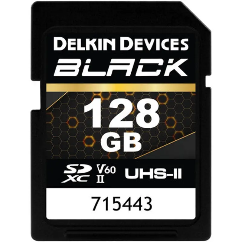 Delkin 128GB SD UHS-II Black V60