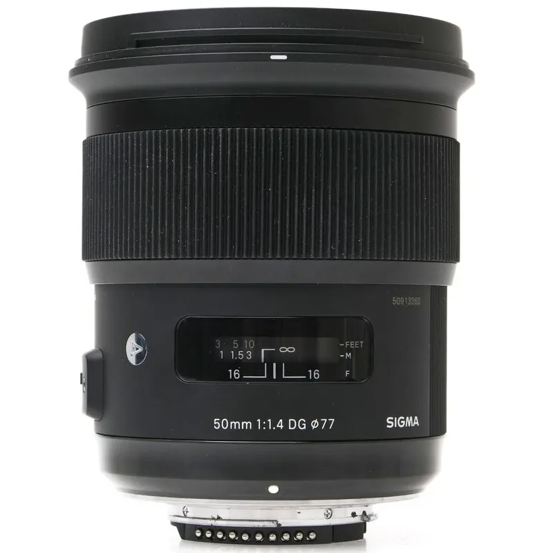 Sigma 50mm f1.4 DG Nikon F, Hood, Case 50913260