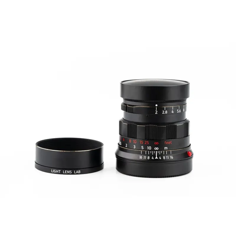 Light Lens Lab 50mm f2 Rigid -  Black Paint w/ Brassing