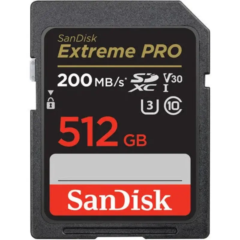 SanDisk 512GB Extreme PRO UHS-I 200mb/s. SDXC Memory Card
