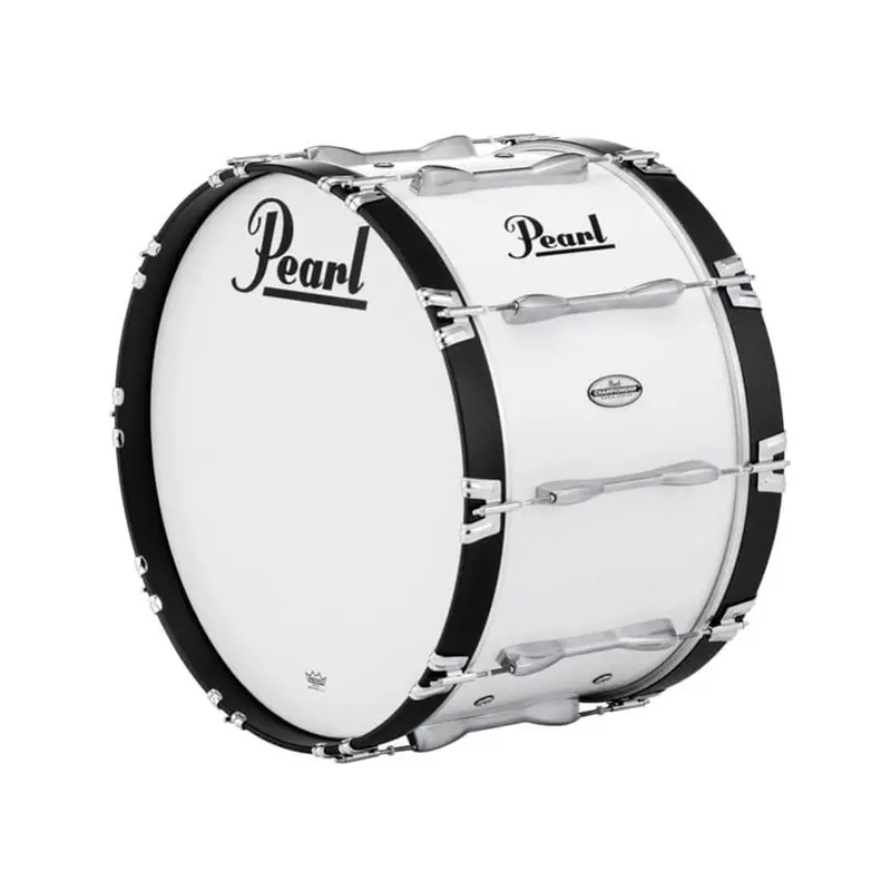 Pearl 28" x 14" Championship Maple Marching Bass Drum Pure White Finish