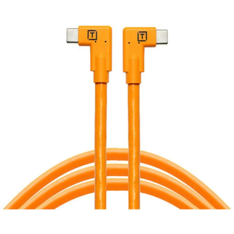 Tether Tools TetherPro Dual Right-Angle USB-C Cable (4.6m, Orange)