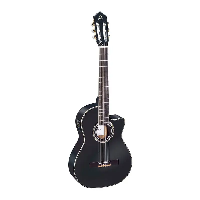 Ortega Family Series Pro, Full Size, Electronic, Black Deluxe Gig Bag Included