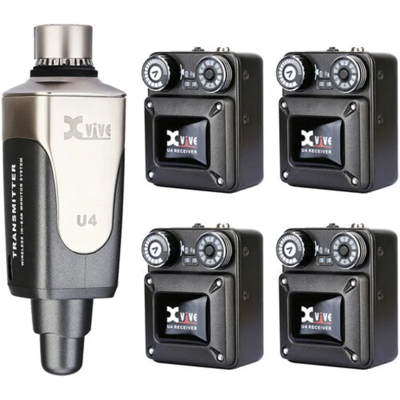 Xvive U4R4 Wireless In-Ear Monitor System with Four Receivers (2.4 GHz)
