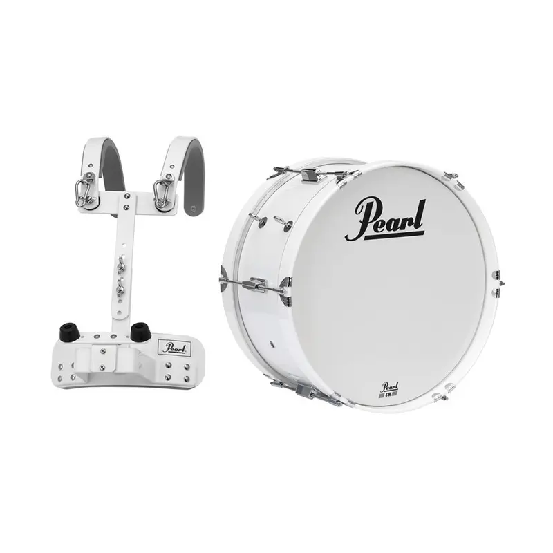 Pearl 20" x 8" Junior Series Bass Drum with MCH-20B Carrier Pure White Finish
