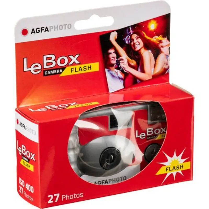 AgfaPhoto LeBox Single-Use Flash Camera (27 Exposures)