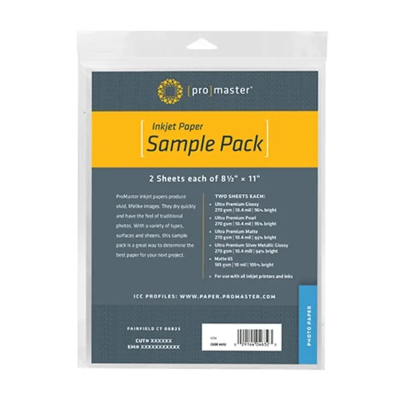 Promaster Inkjet Paper Sample Pack
