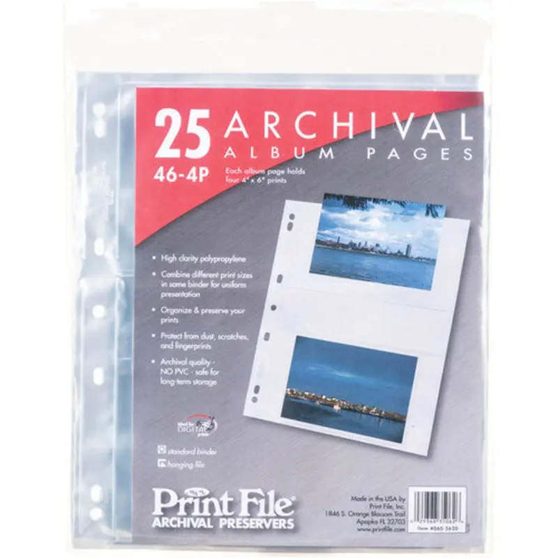 PRINTFILE 4x6 PRINT SLEEVES 46-4P