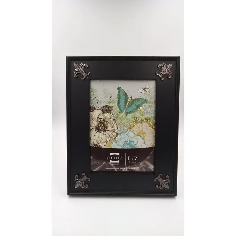 Prinz 5x7 Fleur De Lis Black