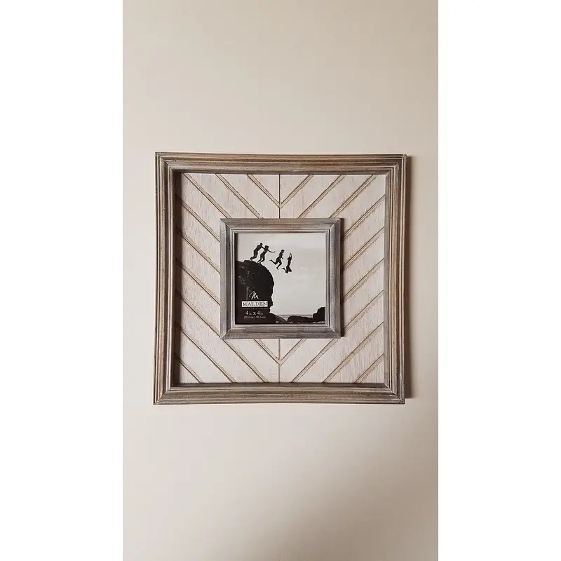 Malden 4x4 White Wash Herringbone