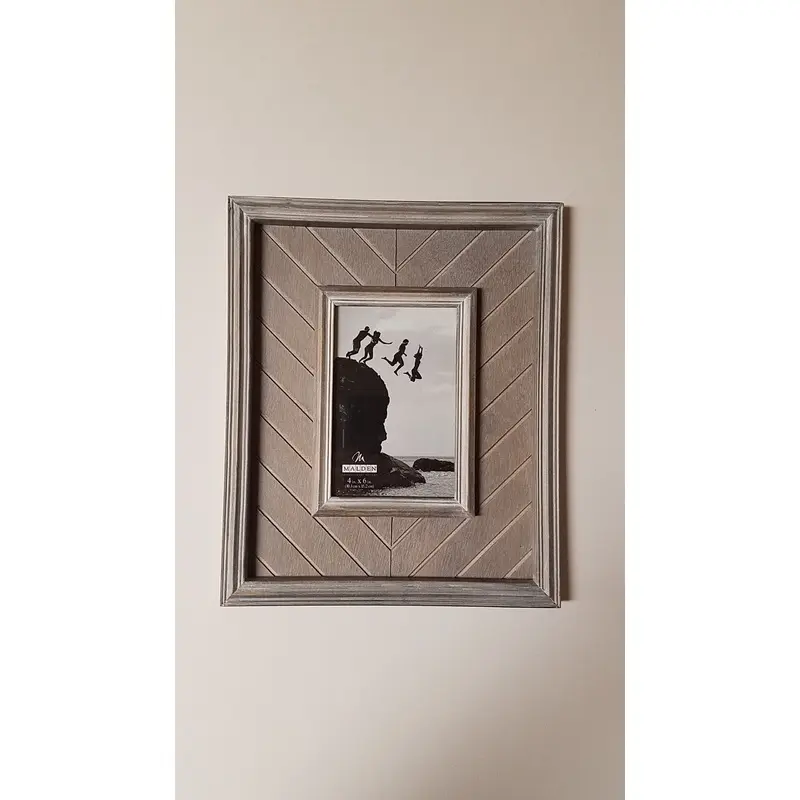 Malden 4x6 Gray Wash Herringbone