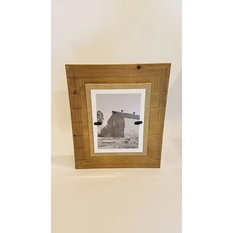 Malden 5x7 Burlap Layers Natural Slats