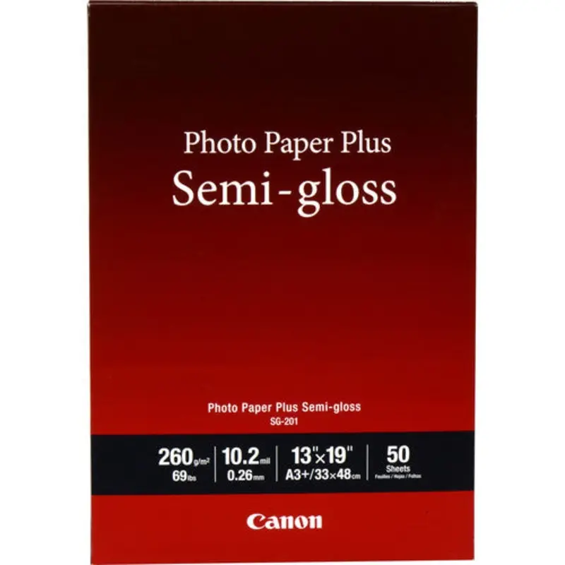 CANON PHOTO PAPER 13x19 - SEMI-GLOSS (SG-201, 50 SHEETS)