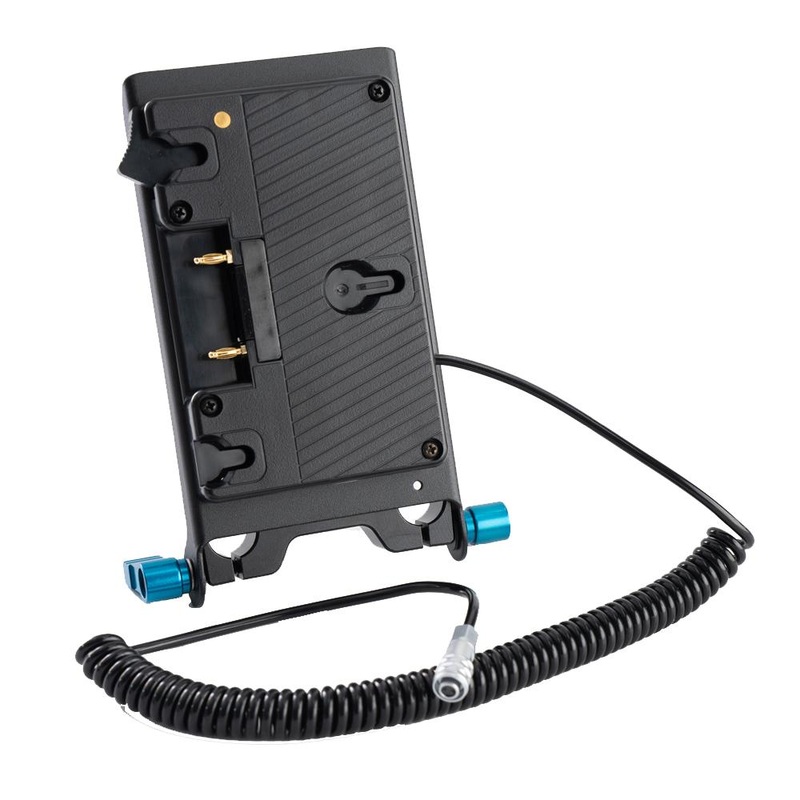 Open Box Gold Mount Battery Plate with 15mm Rod Mount with Coiled Cable for BMPCC 4K/6K/6K Pro/6k G2 (18-40")