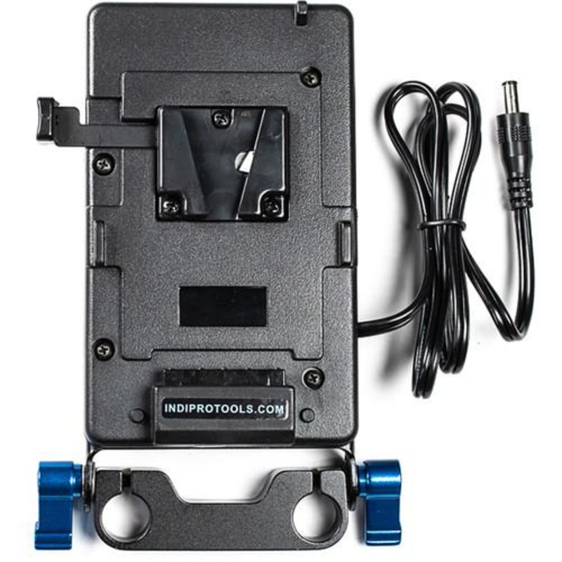 V-Mount Battery Adapter Plate for Blackmagic 4K Cinema Camera w/ 15mm Rod System (24")